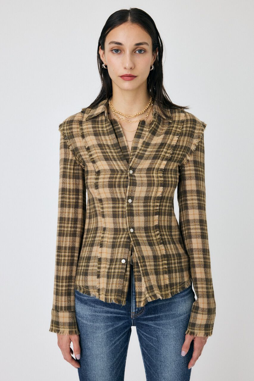 MOUSSY「DOUBLE FRONT TARTAN シャツ」|シャツ・ブラウス|