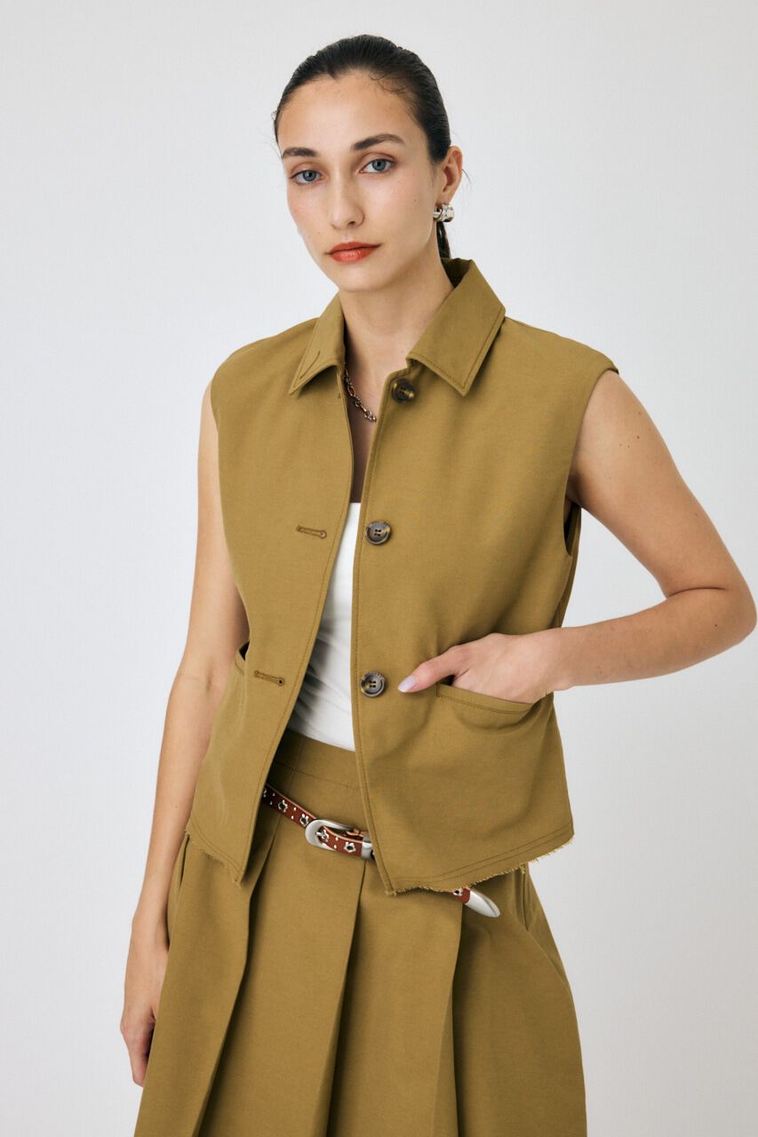 MOUSSY「SINGLE COLLAR タックベスト」|ダウンベスト・ベスト|