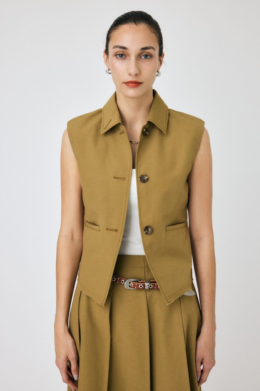 MOUSSY「SINGLE COLLAR タックベスト」|ダウンベスト・ベスト|