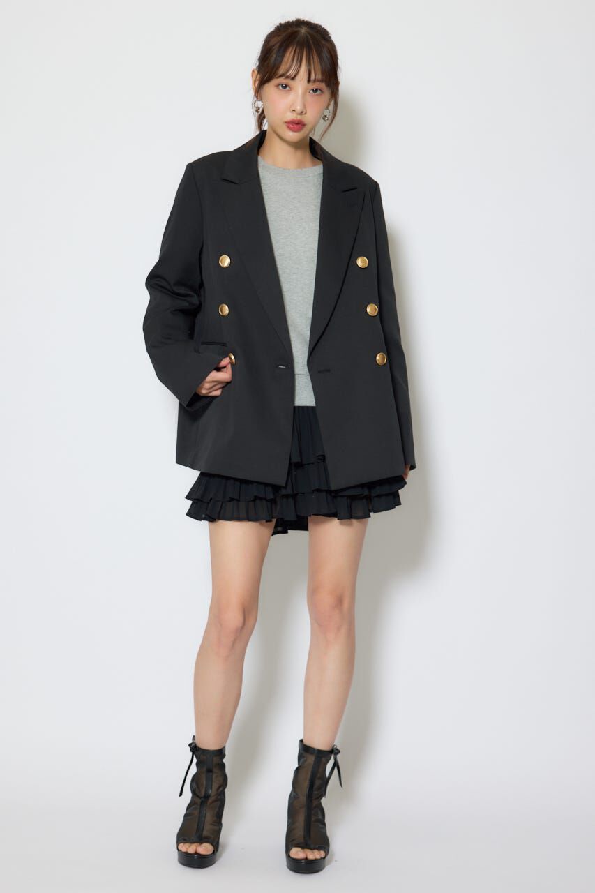 rienda「ピークドラペルダブルテーラードジャケット」|その他|