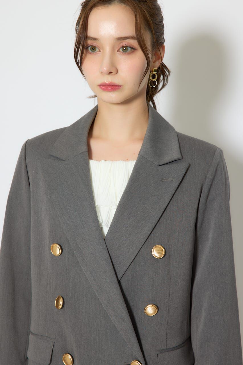 rienda「ピークドラペルダブルテーラードジャケット」|その他|