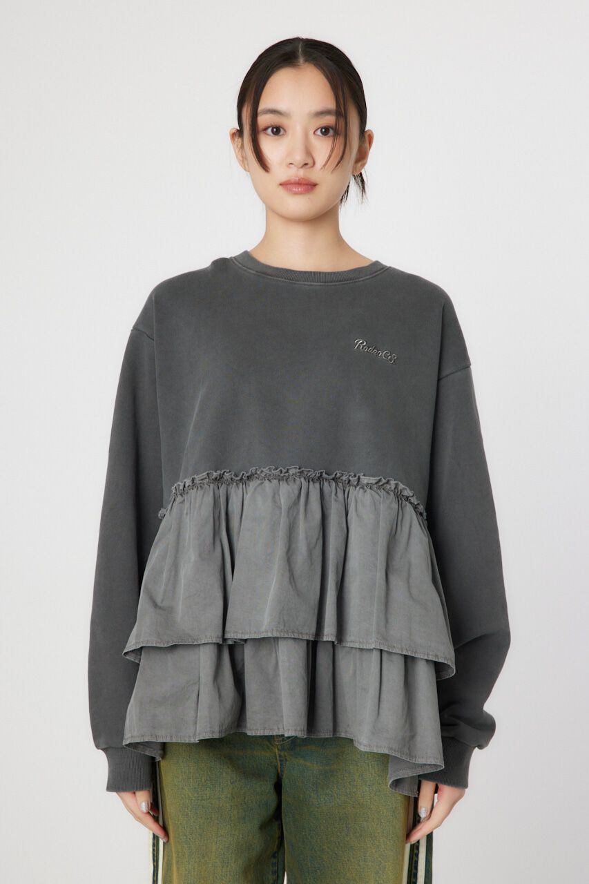 RODEO CROWNS「ピグメント布帛ドッキングトップス」|Tシャツ・カットソー|