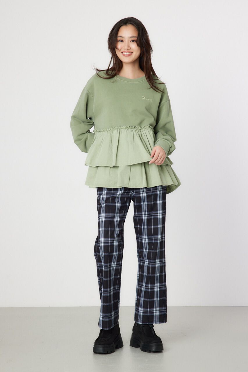 RODEO CROWNS「ピグメント布帛ドッキングトップス」|Tシャツ・カットソー|