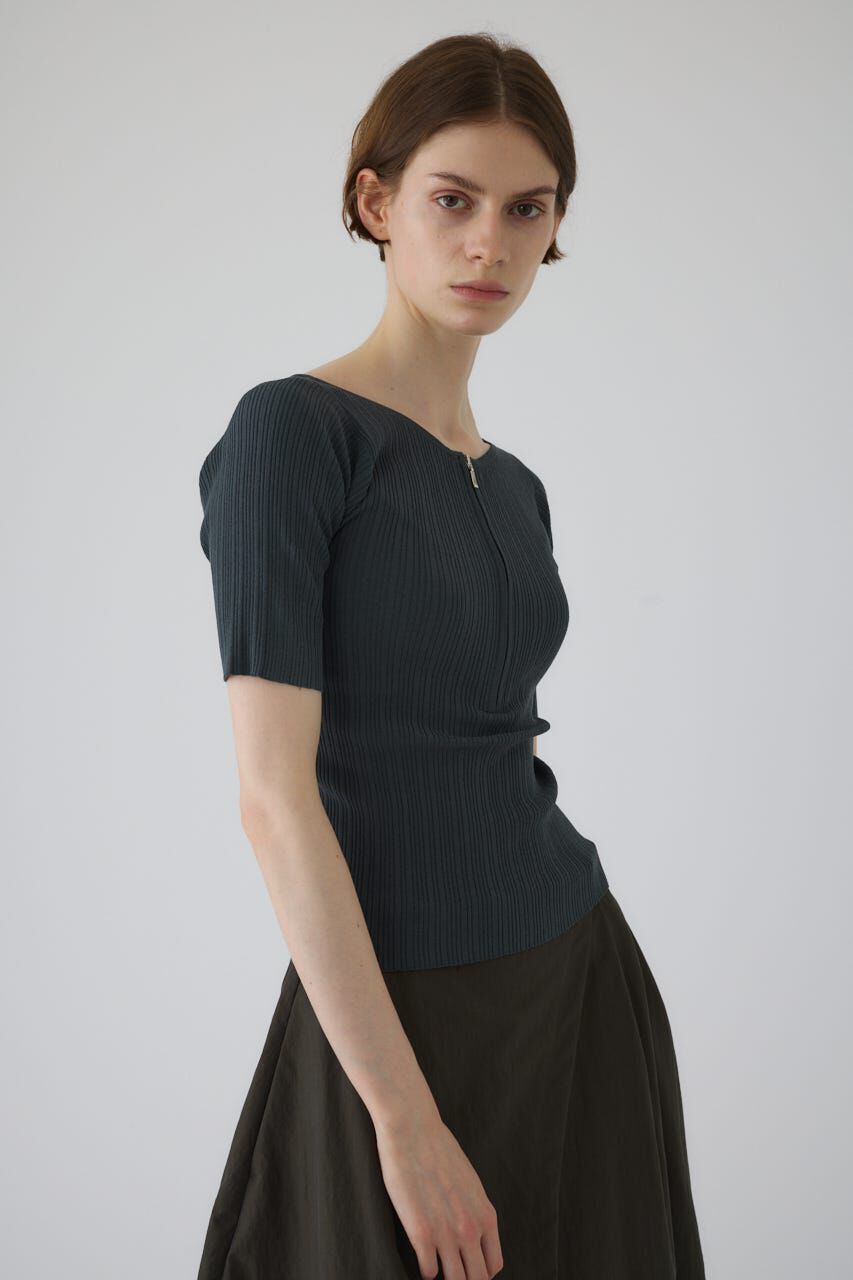 RIM.ARK 「Rib zipper knit tops」|ニット・セーター|GRY