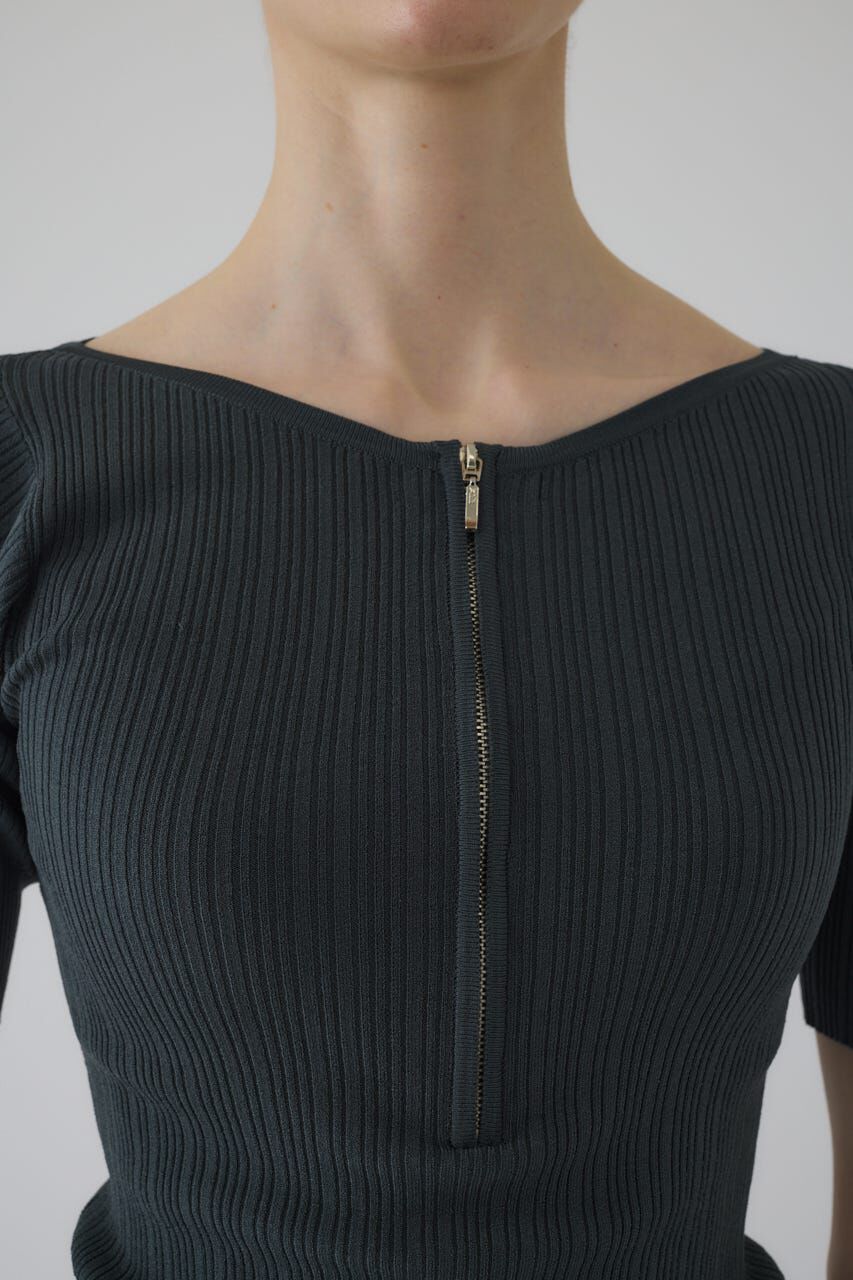 RIM.ARK 「Rib zipper knit tops」|ニット・セーター|