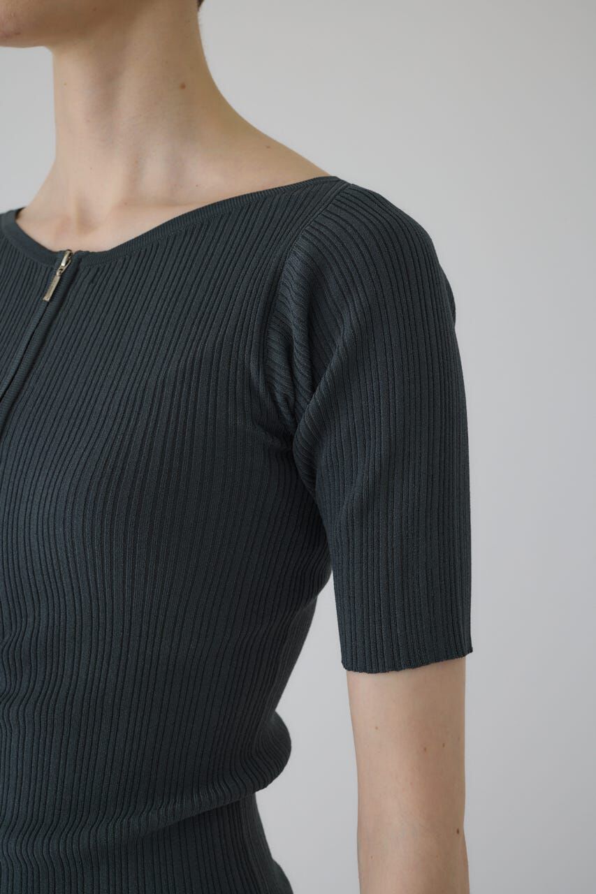 RIM.ARK 「Rib zipper knit tops」|ニット・セーター|