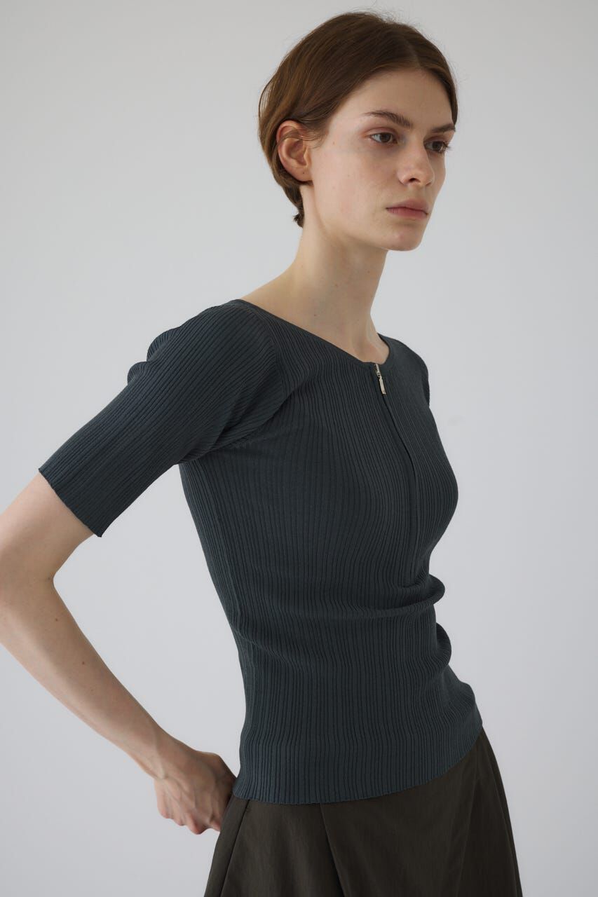 RIM.ARK 「Rib zipper knit tops」|ニット・セーター|