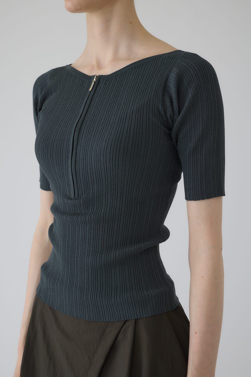RIM.ARK 「Rib zipper knit tops」|ニット・セーター|