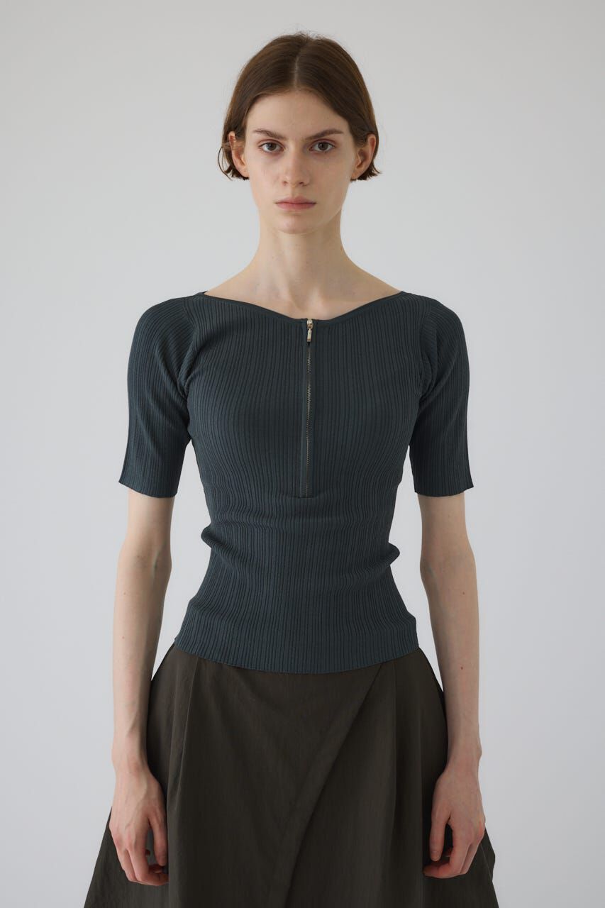 RIM.ARK 「Rib zipper knit tops」|ニット・セーター|