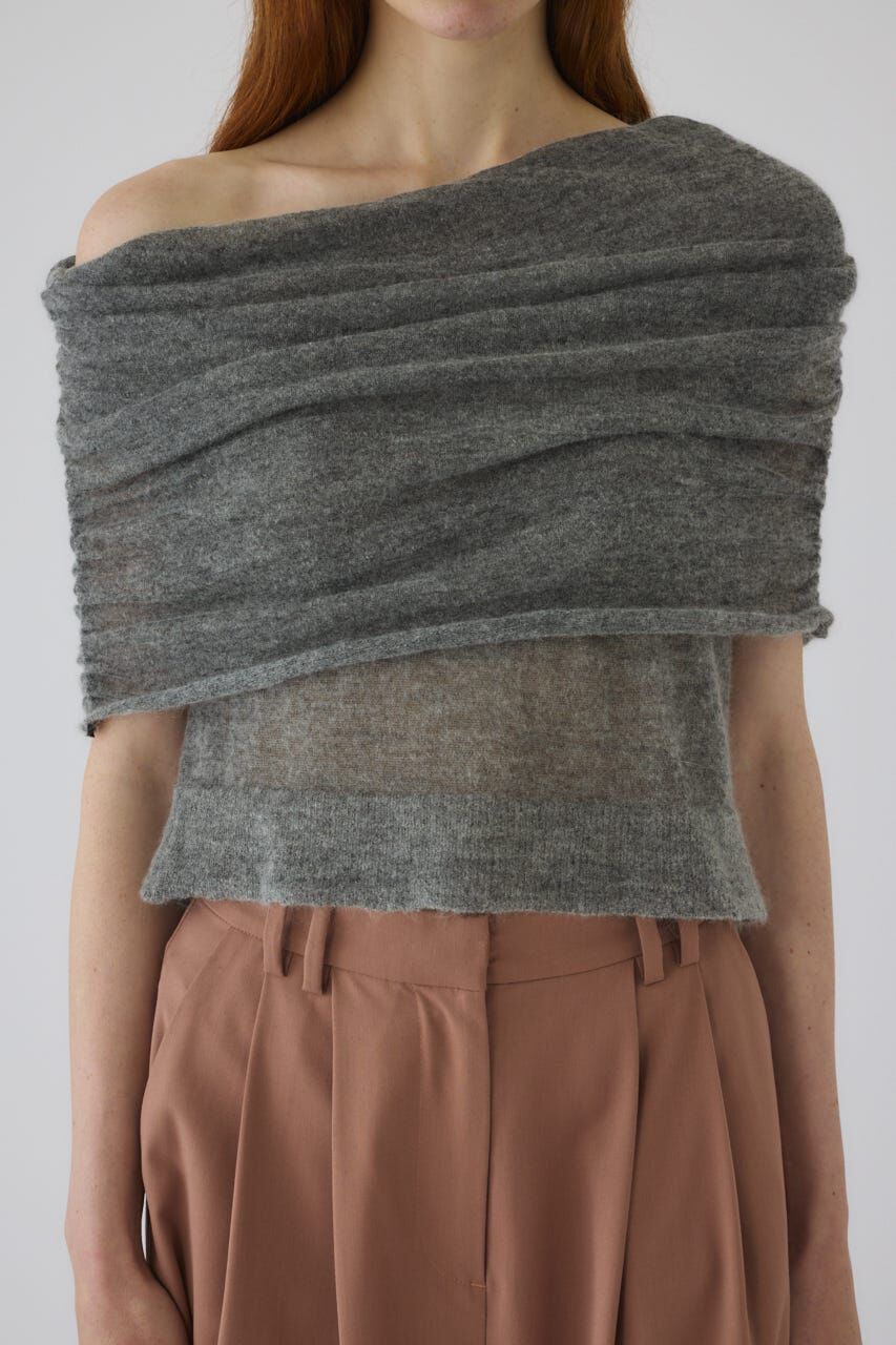 RIM.ARK 「Off shoulder compact tops」|ニット・セーター|GRY