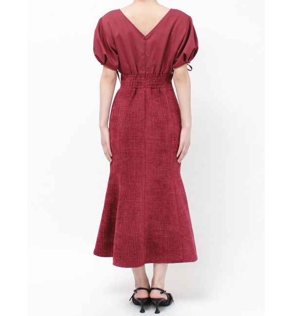 RESEXXY「カシュクールツイードマーメイドワンピース」|ワンピース|