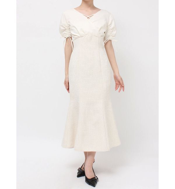 RESEXXY「カシュクールツイードマーメイドワンピース」|ワンピース|