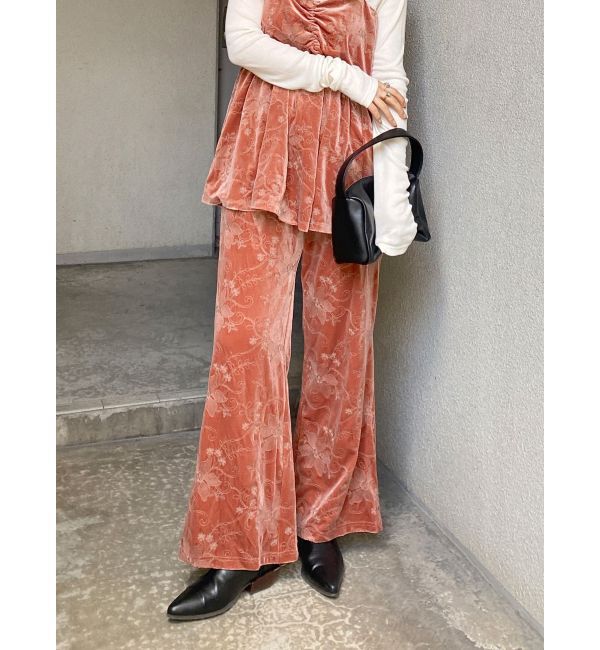 Ungrid「ベロア刺繍ラフパンツ」|その他|