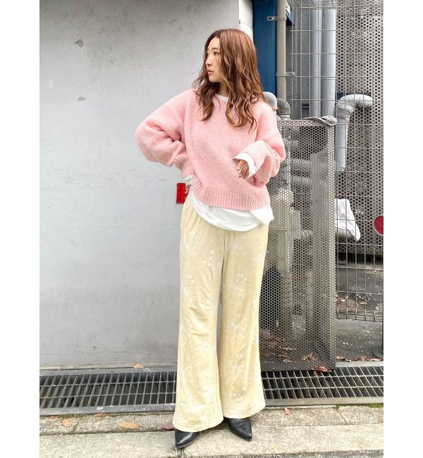 Ungrid「ベロア刺繍ラフパンツ」|その他|