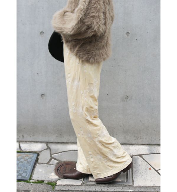 Ungrid「ベロア刺繍ラフパンツ」|その他|