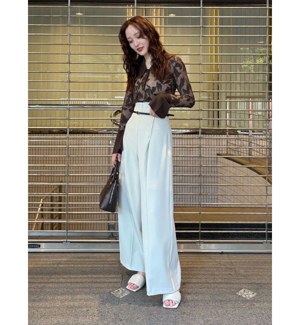 LAGUNAMOON「バイカラーベルトパンツ」|その他|