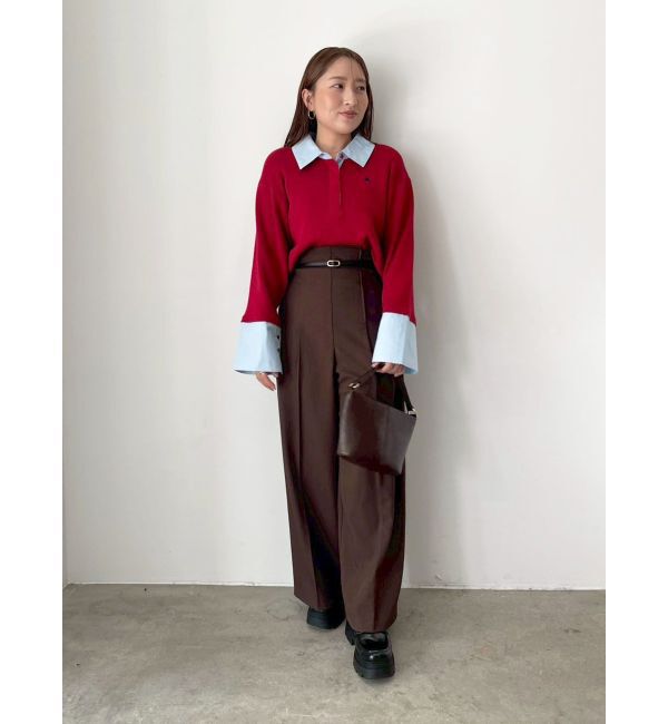 LAGUNAMOON「バイカラーベルトパンツ」|その他|