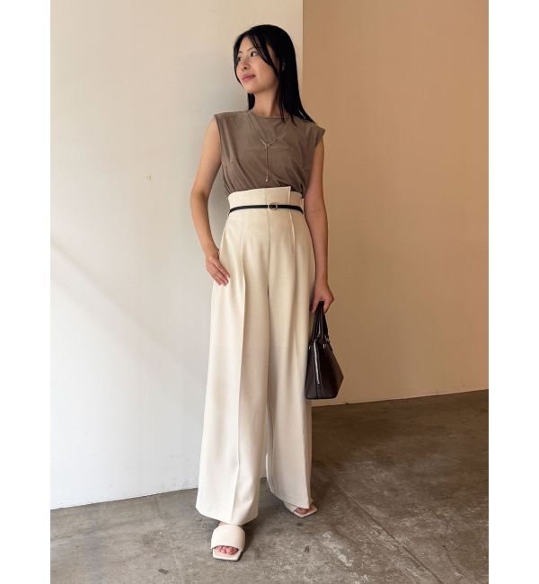 LAGUNAMOON「バイカラーベルトパンツ」|その他|