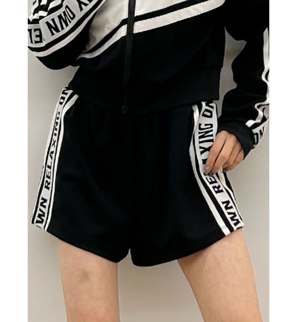 GYDA「RELAXING ON MY OWNラインロゴショートパンツ【SETUP着用可】」|その他|ブラック