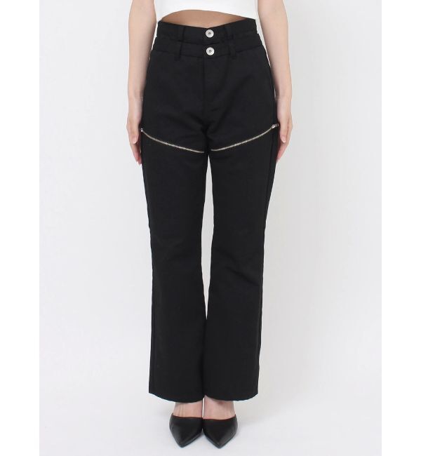 GYDA「WウエストThighs ZIPフレアパンツ」|その他|