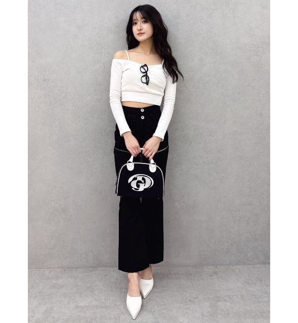 GYDA「WウエストThighs ZIPフレアパンツ」|その他|