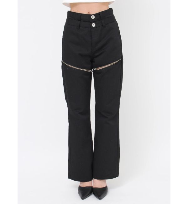 GYDA「WウエストThighs ZIPフレアパンツ」|その他|