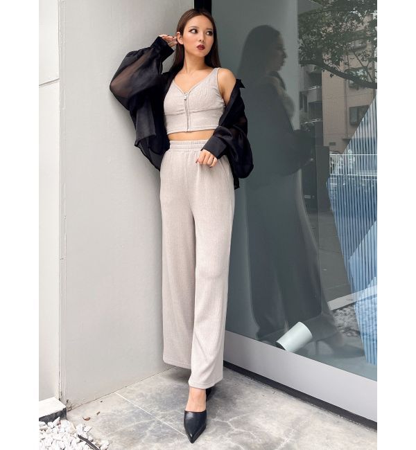 GYDA「リップルプリーツリラックスワイドパンツ【SETUP着用可】」|その他|