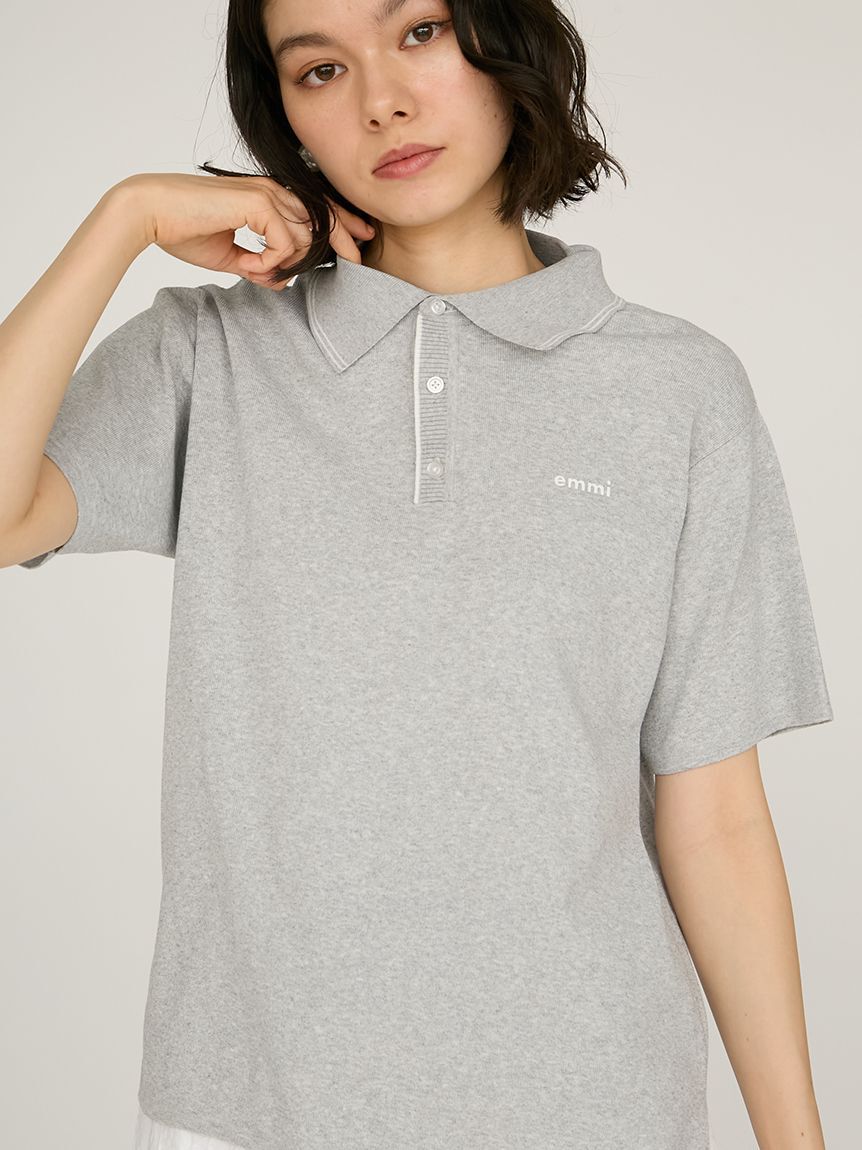 emmi atelier「emmiロゴニットポロトップス」|ニット・セーター|LGRY