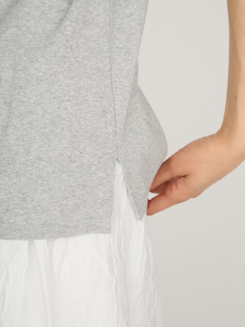 emmi atelier「emmiロゴニットポロトップス」|ニット・セーター|