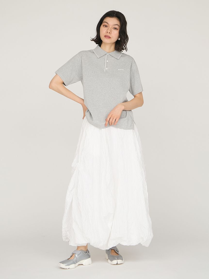 emmi atelier「emmiロゴニットポロトップス」|ニット・セーター|