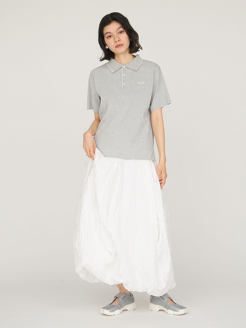 emmi atelier「emmiロゴニットポロトップス」|ニット・セーター|