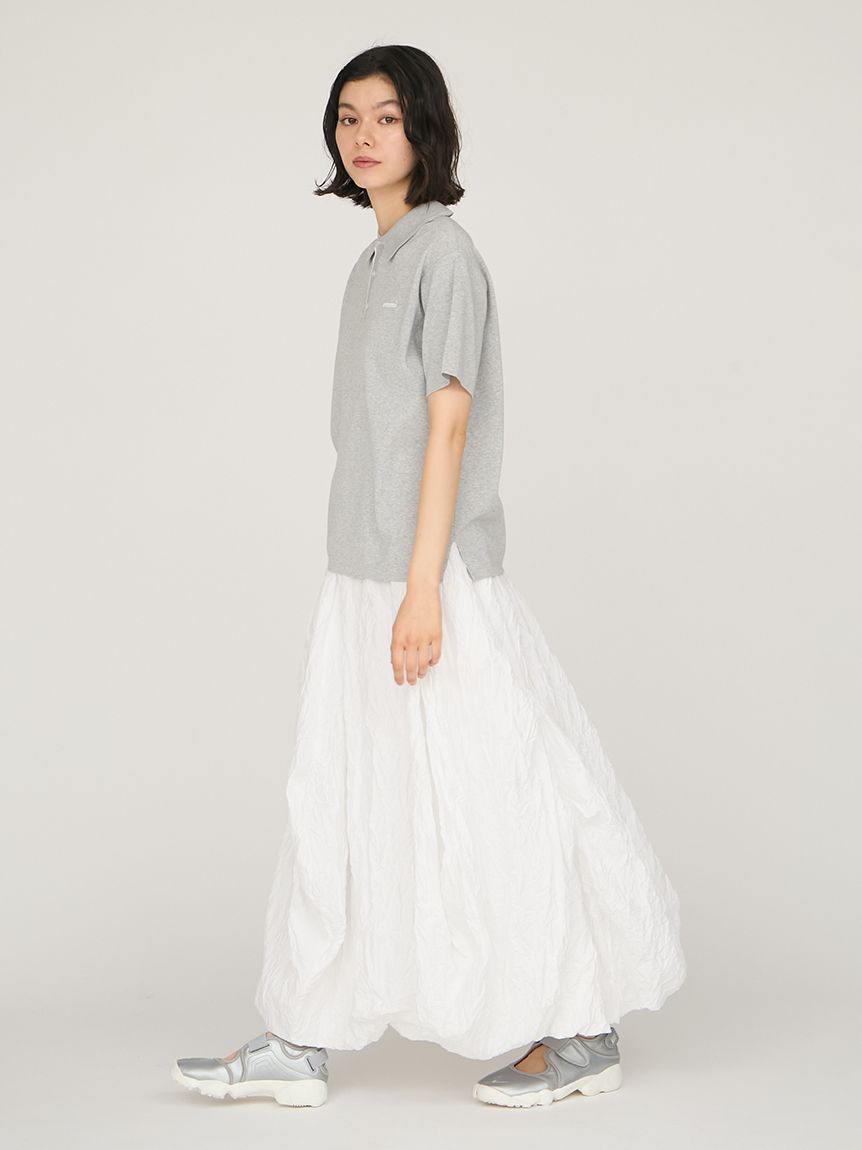 emmi atelier「emmiロゴニットポロトップス」|ニット・セーター|