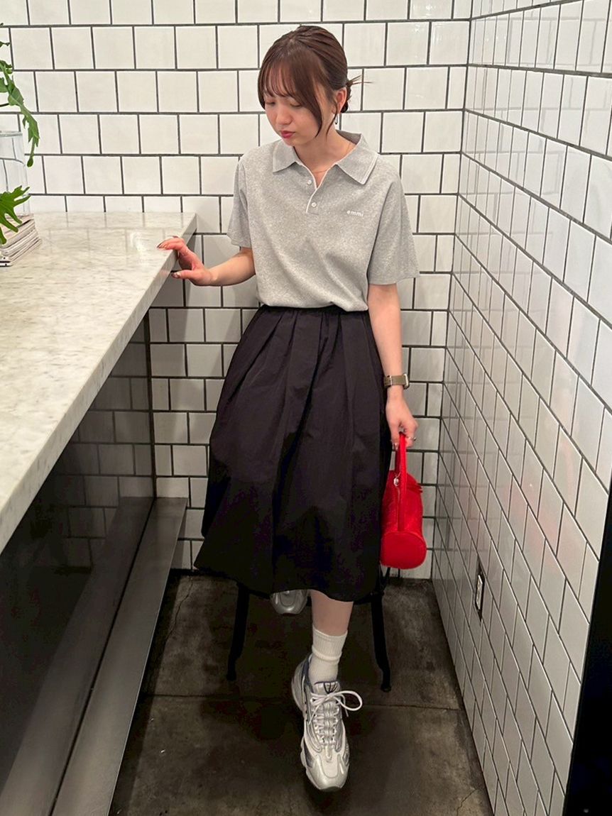 emmi atelier「emmiロゴニットポロトップス」|ニット・セーター|