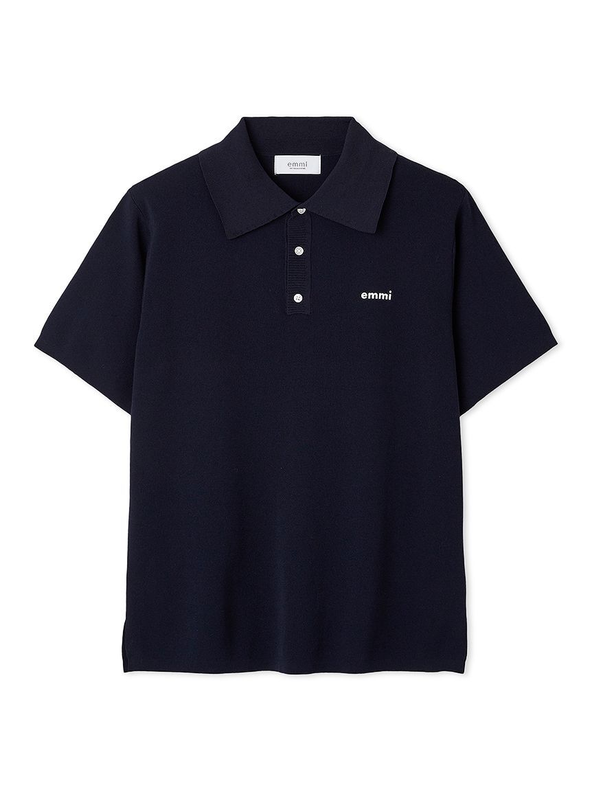emmi atelier「emmiロゴニットポロトップス」|ニット・セーター|