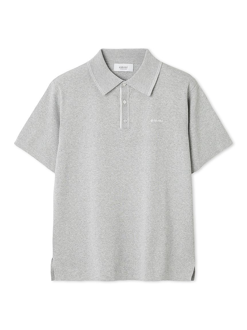 emmi atelier「emmiロゴニットポロトップス」|ニット・セーター|