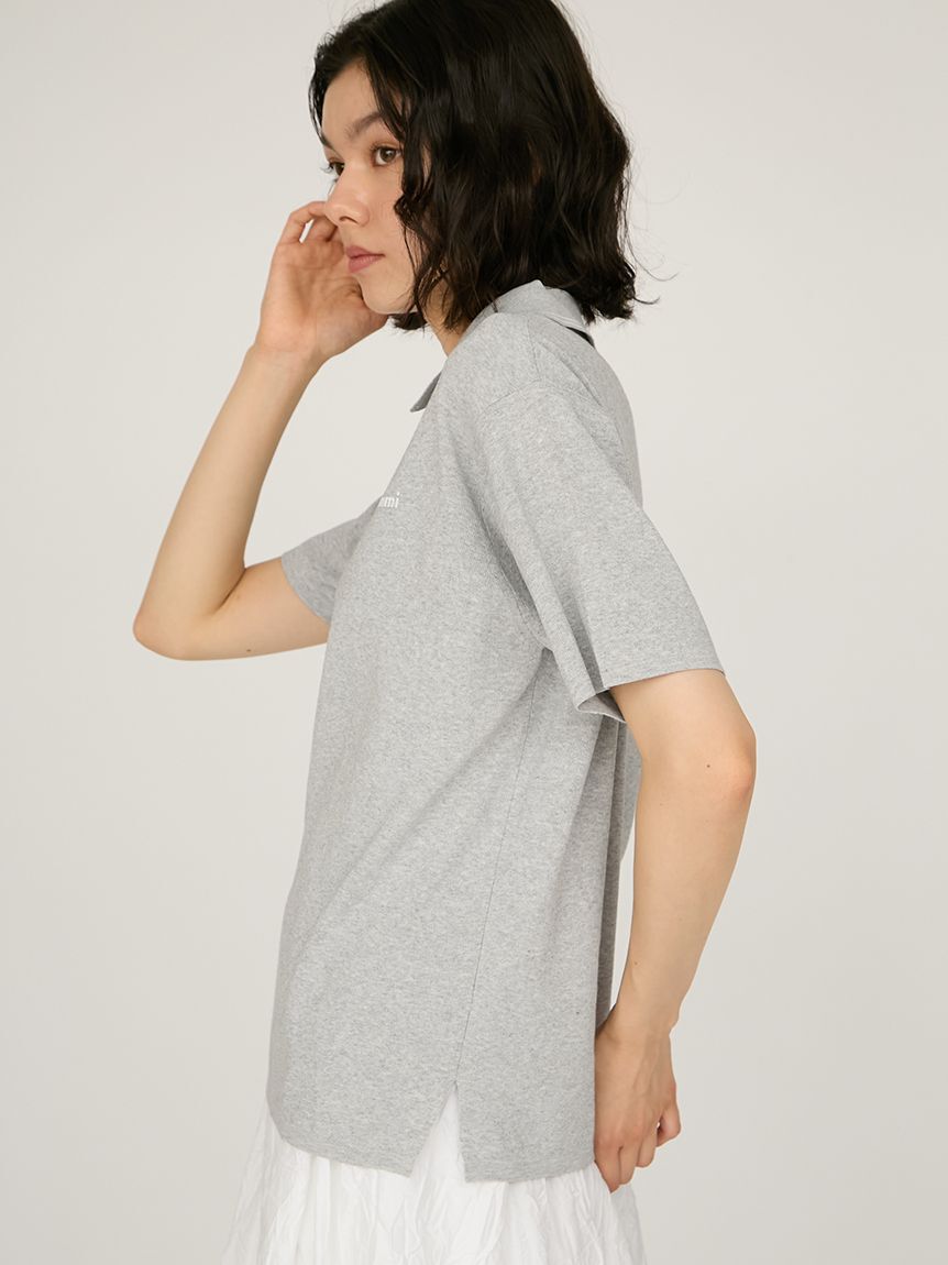 emmi atelier「emmiロゴニットポロトップス」|ニット・セーター|