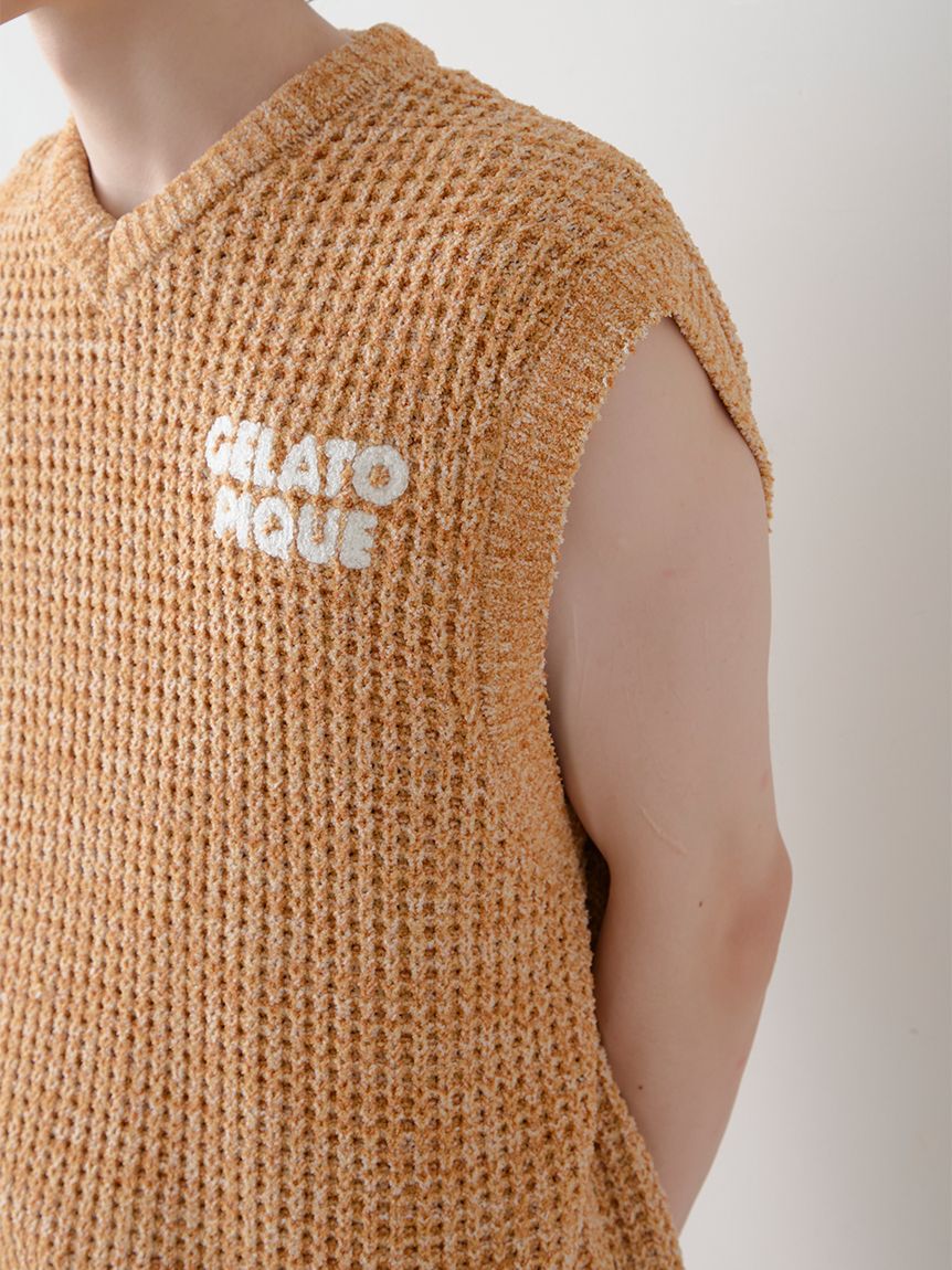 GELATO PIQUE HOMME「【HOMME】メランジワッフルベスト」|プルオーバー|