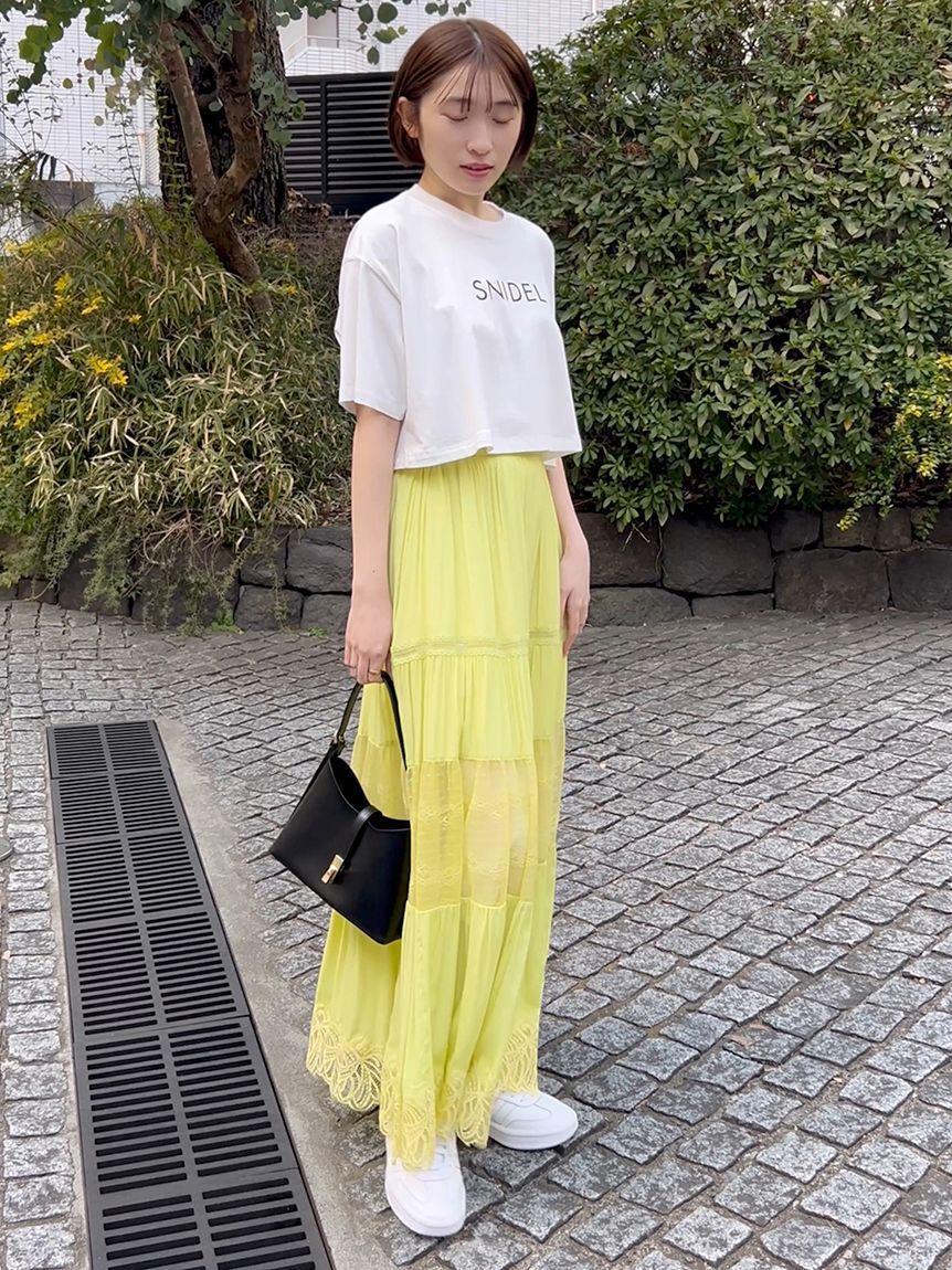 SNIDEL「SNIDELロゴTシャツ」|Tシャツ・カットソー|