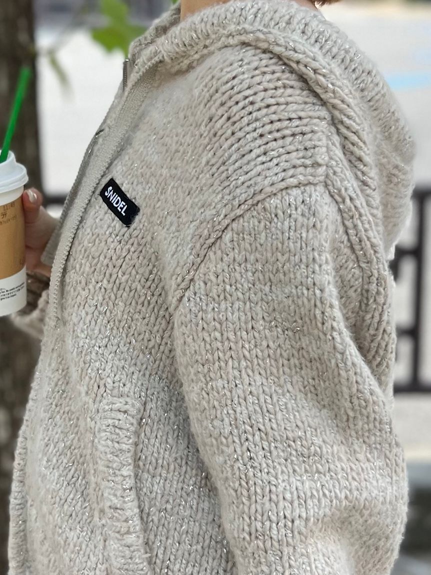 SNIDEL「ロービングニットフーディー」|ニット・セーター|