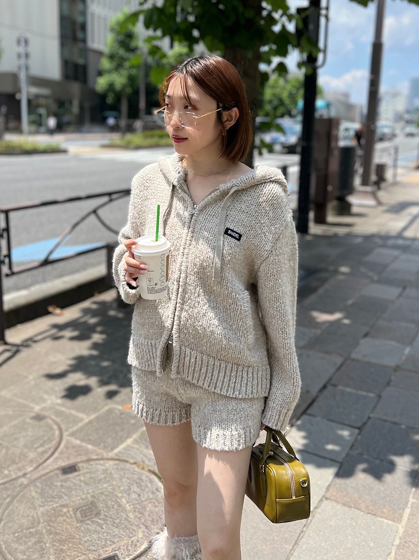 SNIDEL「ロービングニットフーディー」|ニット・セーター|