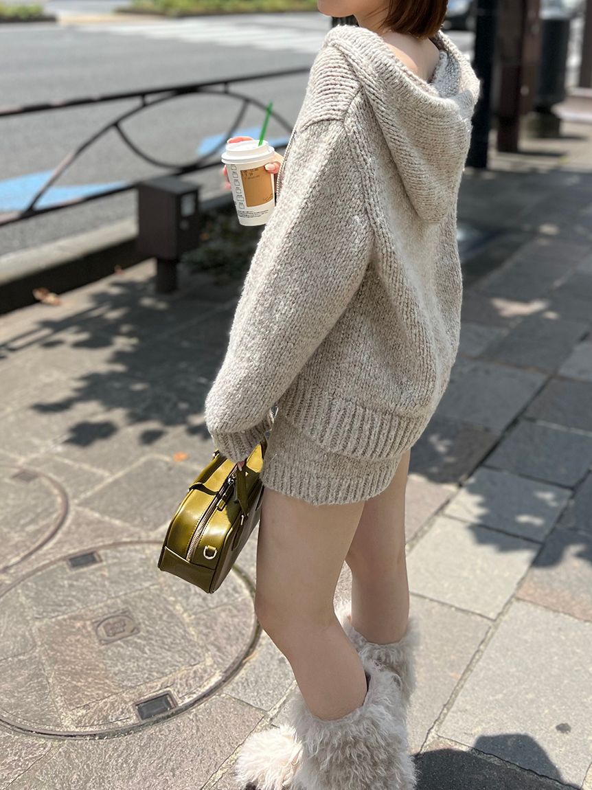 SNIDEL「ロービングニットフーディー」|ニット・セーター|