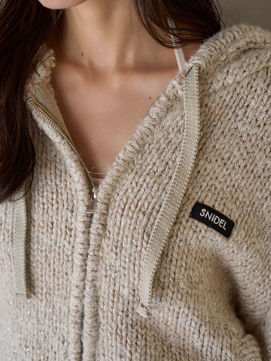 SNIDEL「ロービングニットフーディー」|ニット・セーター|