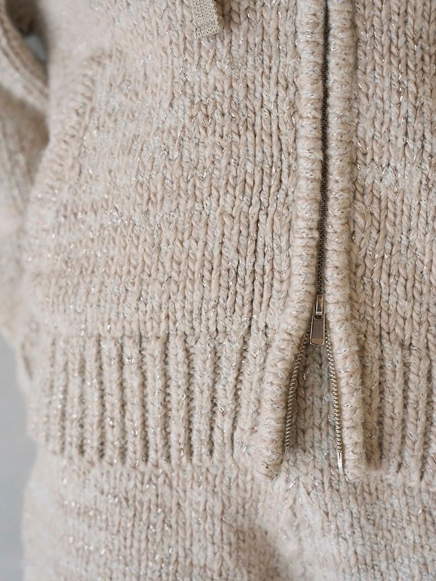 SNIDEL「ロービングニットフーディー」|ニット・セーター|