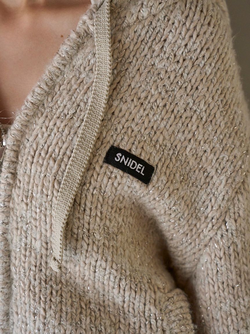 SNIDEL「ロービングニットフーディー」|ニット・セーター|