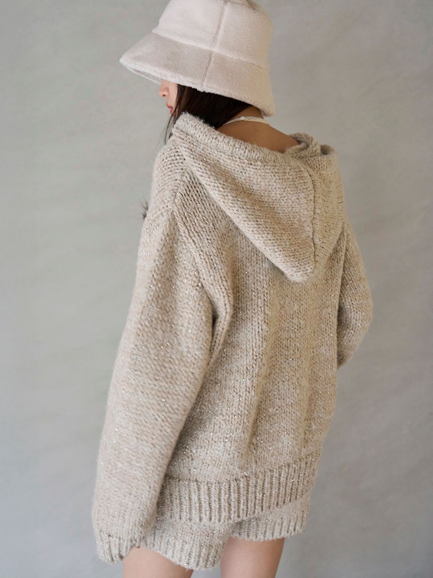 SNIDEL「ロービングニットフーディー」|ニット・セーター|