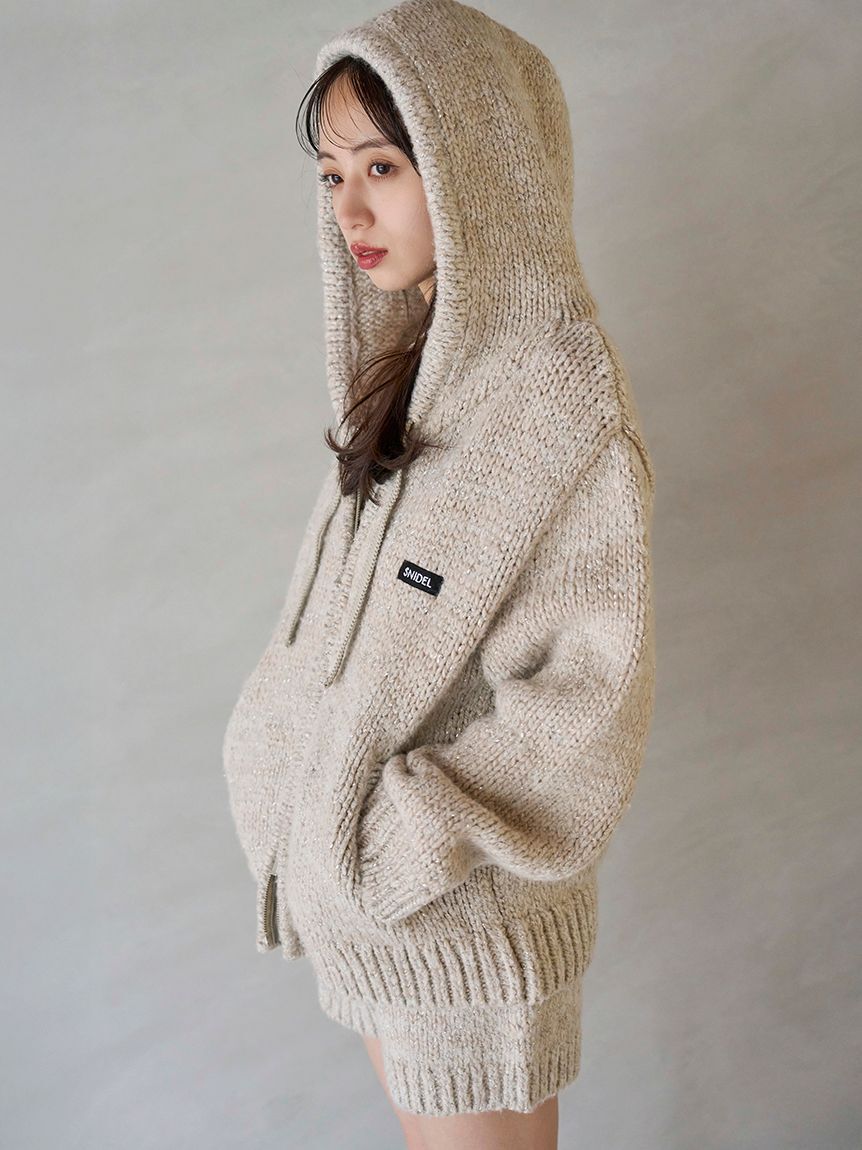 SNIDEL「ロービングニットフーディー」|ニット・セーター|