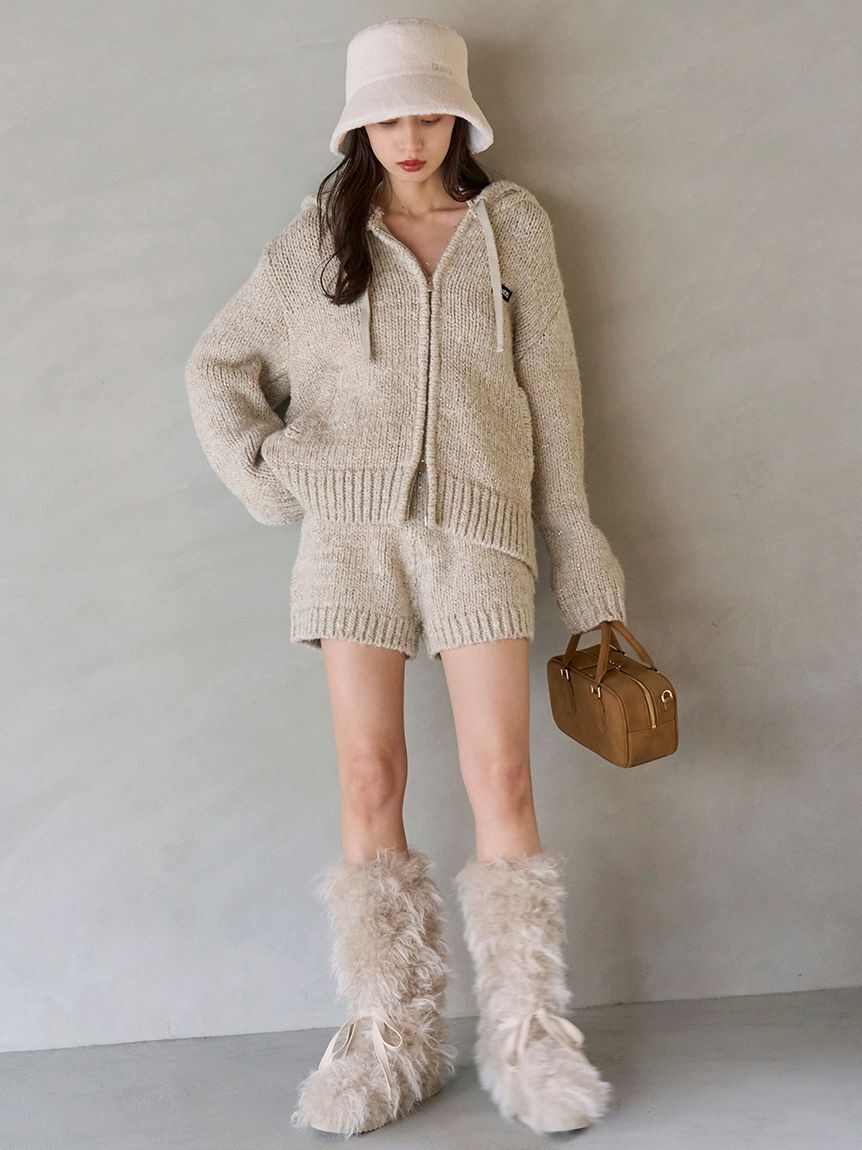 SNIDEL「ロービングニットフーディー」|ニット・セーター|