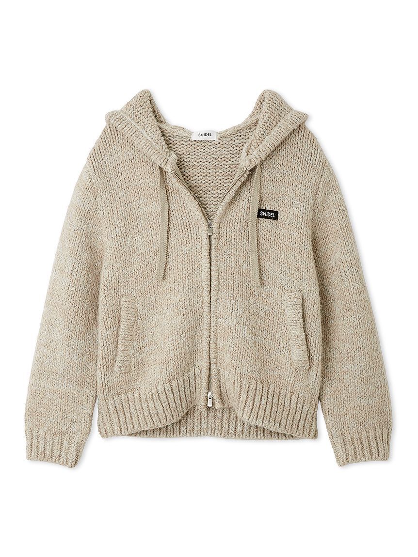 SNIDEL「ロービングニットフーディー」|ニット・セーター|