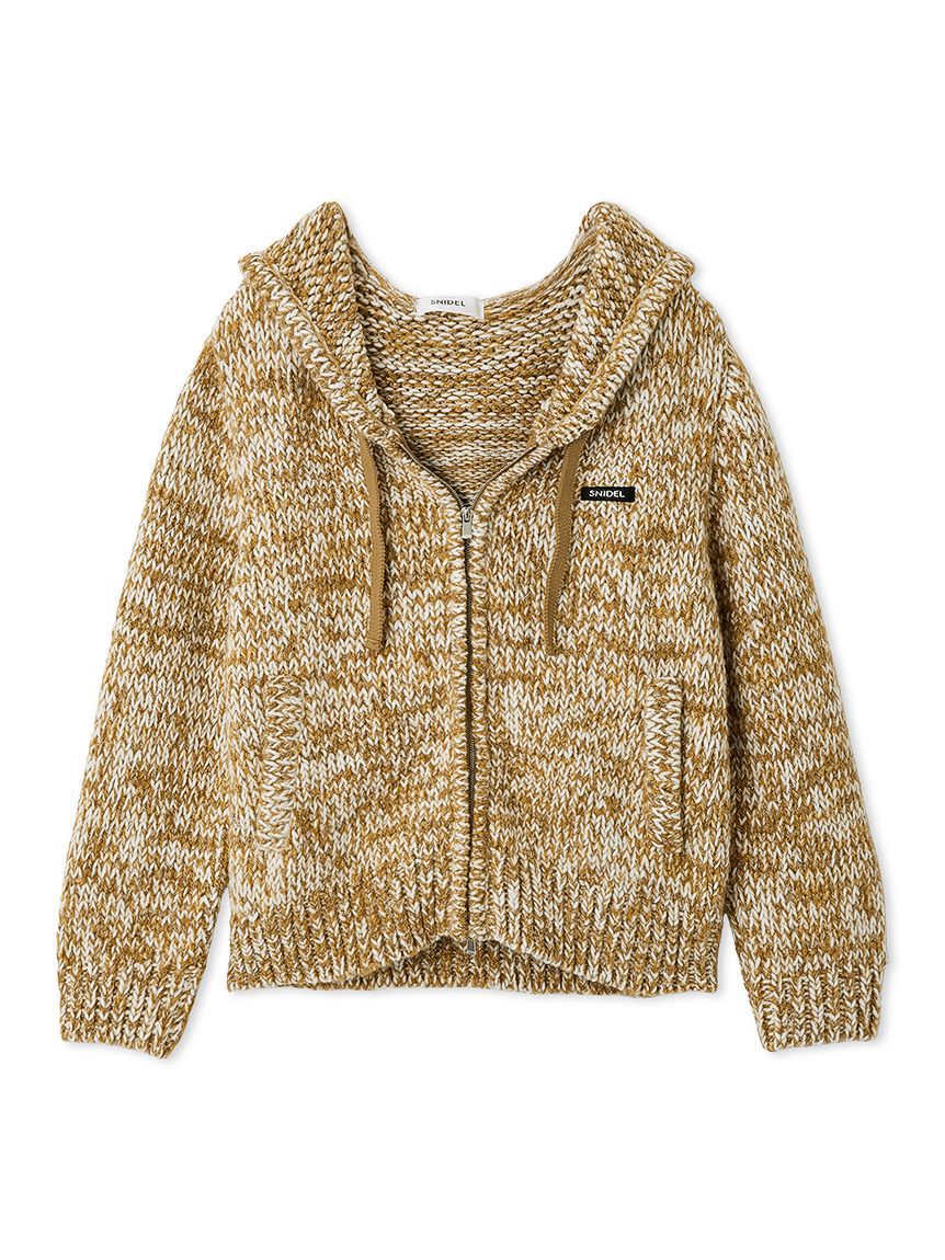 SNIDEL「ロービングニットフーディー」|ニット・セーター|