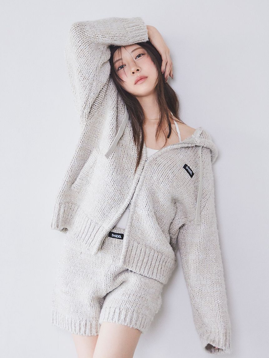 SNIDEL「ロービングニットフーディー」|ニット・セーター|